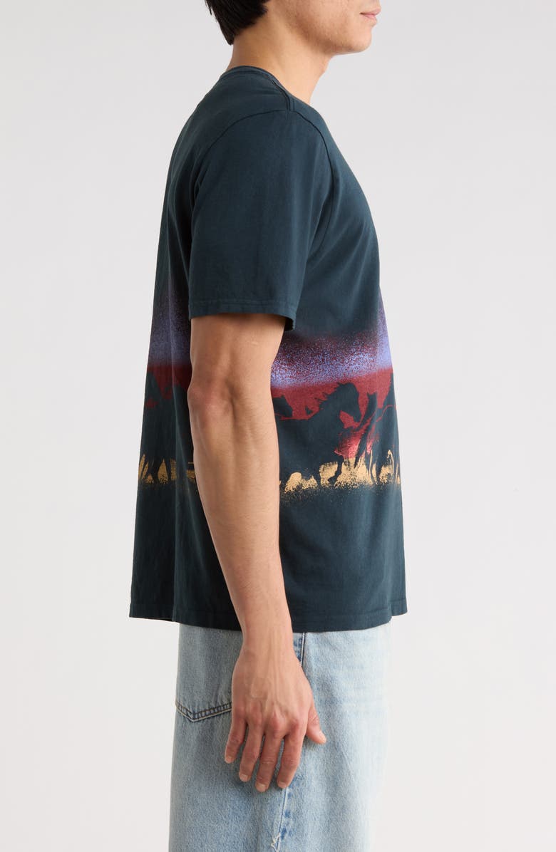 ONE OF THESE DAYS Driftin' Back Cotton Graphic T-Shirt, Alternate, color, Hard Washed Black