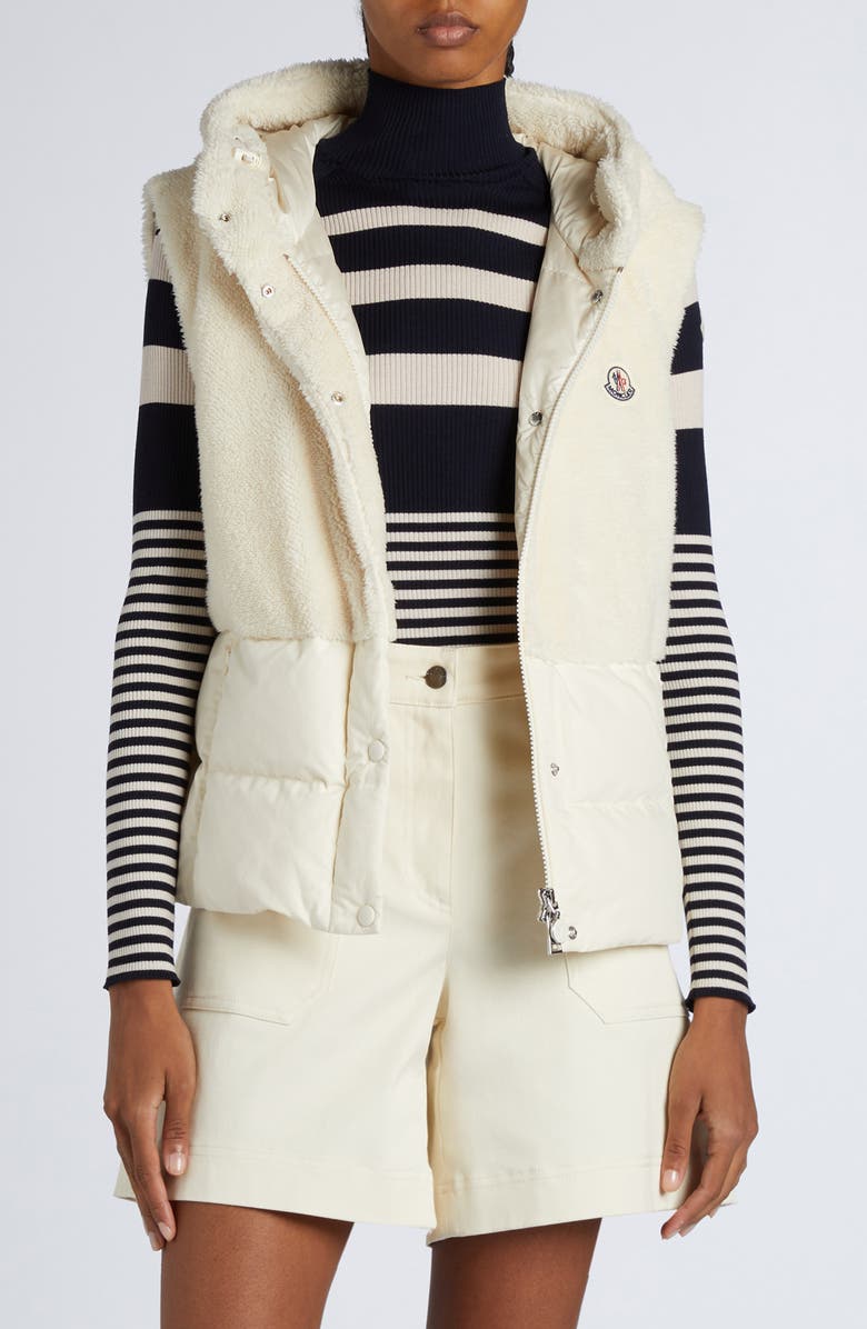 Moncler Floy Mixed Media Down Vest, Main, color,