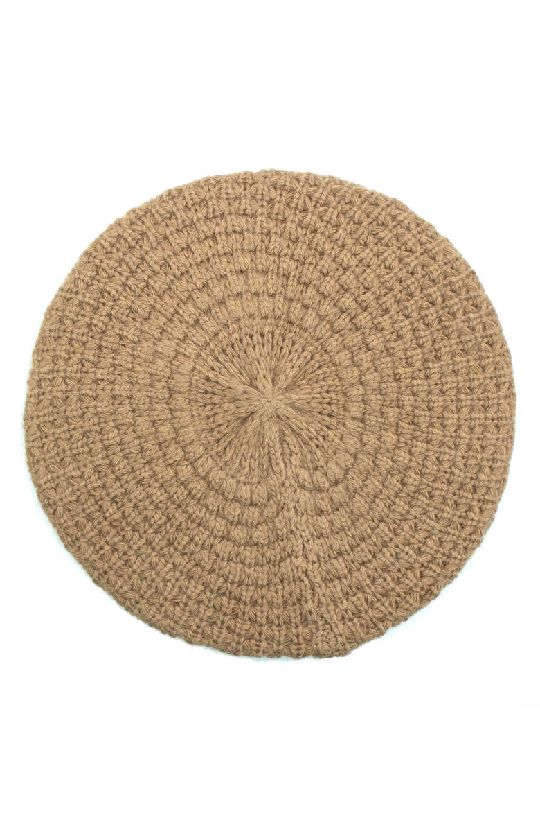 Portolano Popcorn Stitch Beret, Alternate, color, Asinello