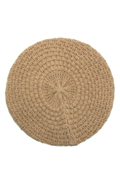 Portolano Popcorn Stitch Beret In Neutral