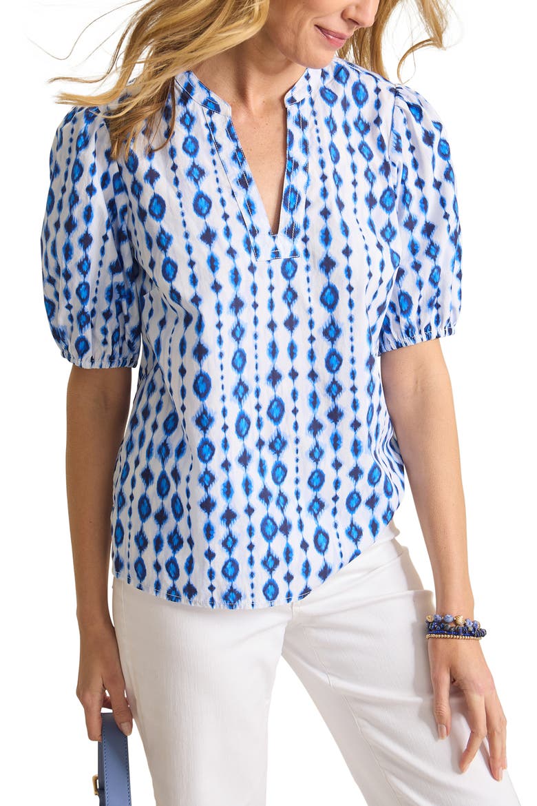 Crystalline Cove Cotton Top, Main, color, WHITE