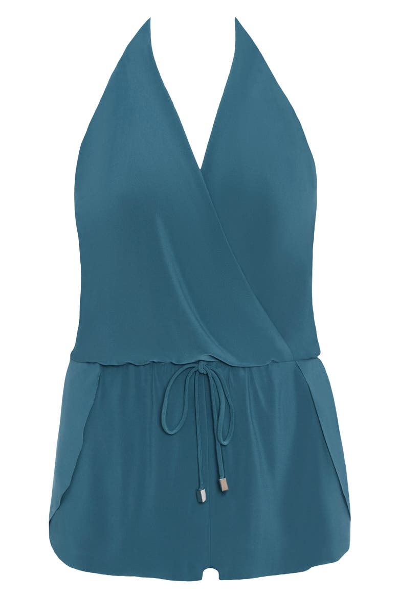 Bianca One-Piece Romper Swimsuit, Alternate, color, PALM