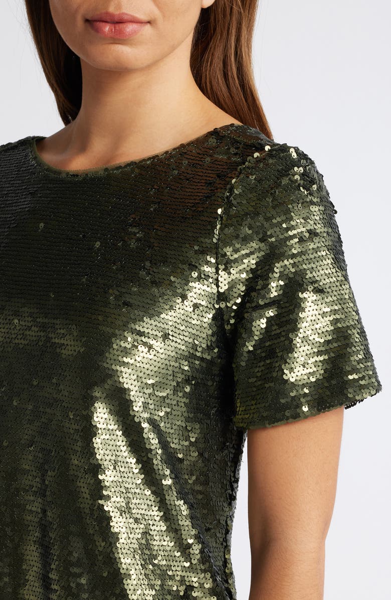 Anne Klein Sequin T-Shirt Dress, Alternate, color,