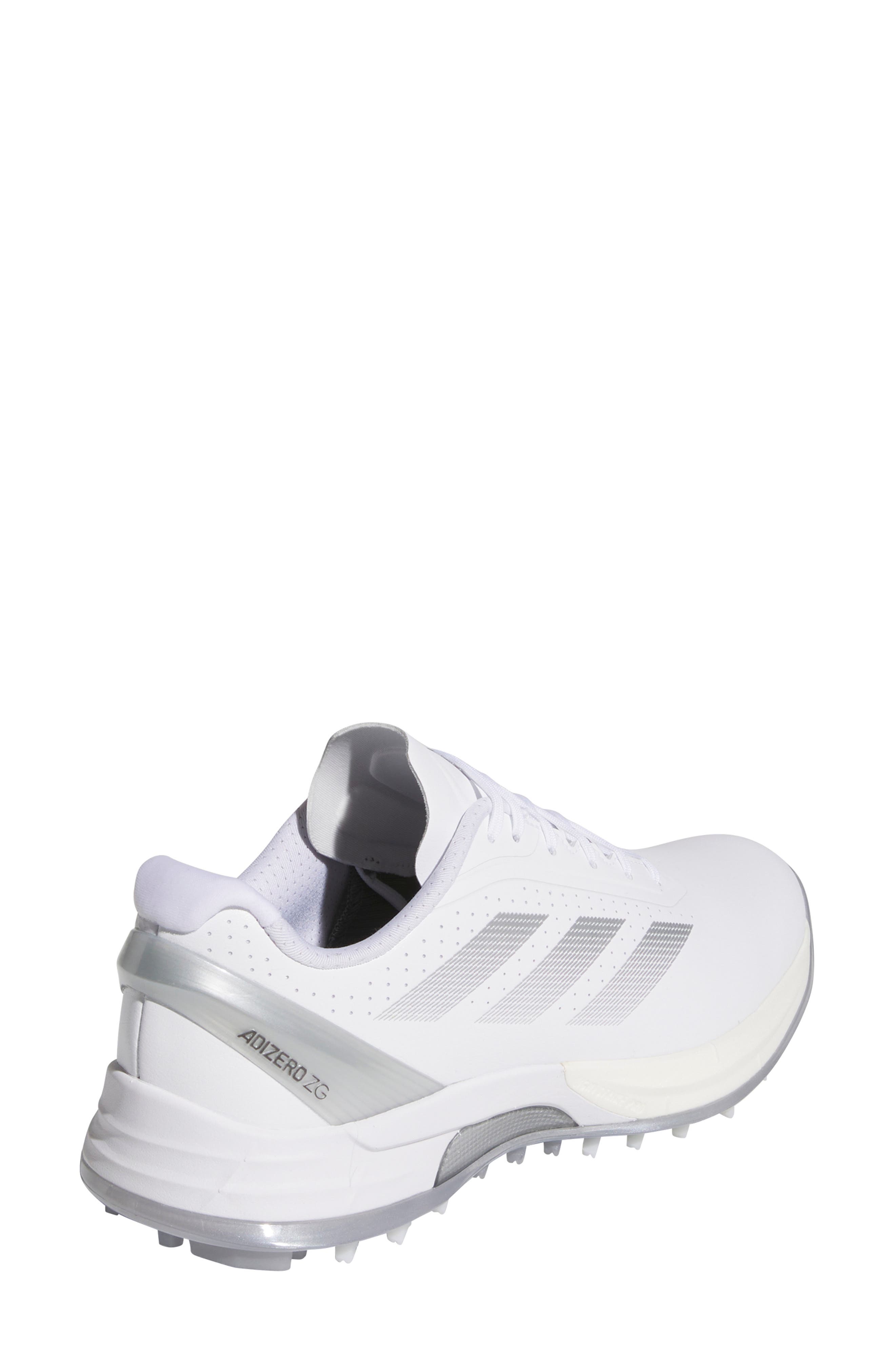 adidas Adizero ZG Golf Shoe, Alternate, color, White/ Silver Met./ Grey Two