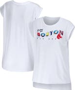 WEAR by Erin Andrews Women's WEAR by Erin Andrews White Boston Red Sox Greetings From T-Shirt