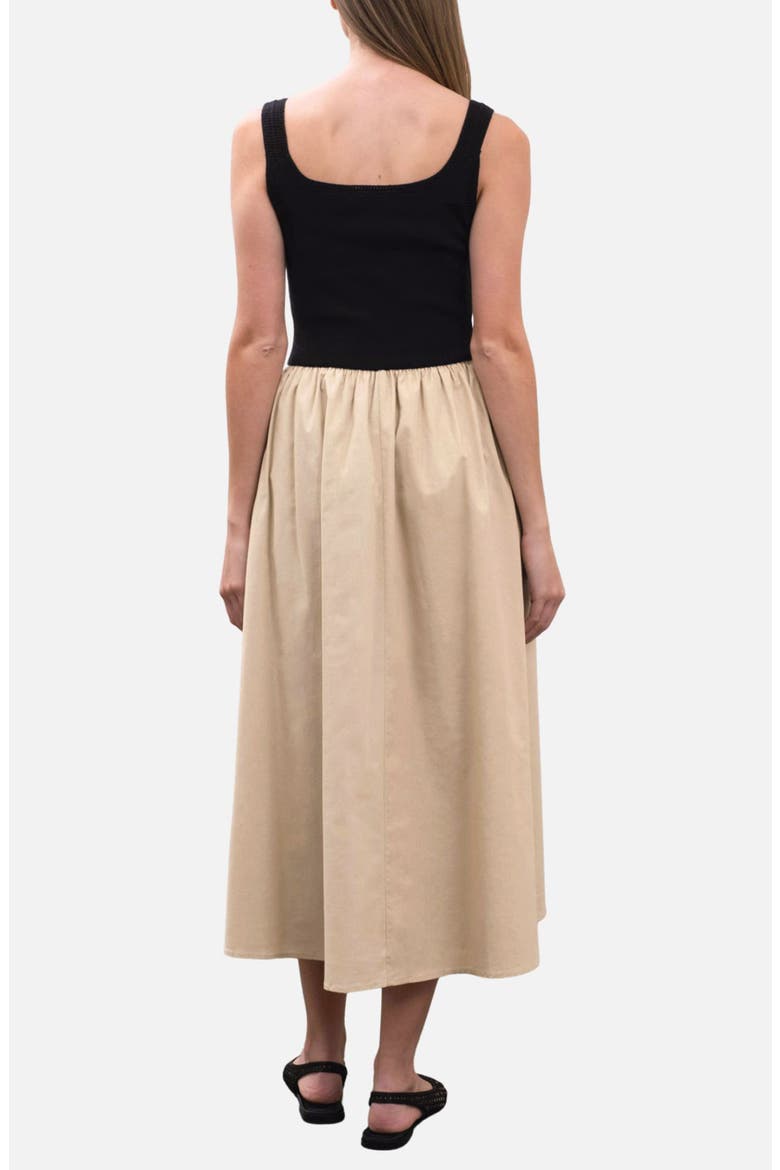 Sleeveless Mixed Media Maxi Dress, Alternate, color, NATURAL