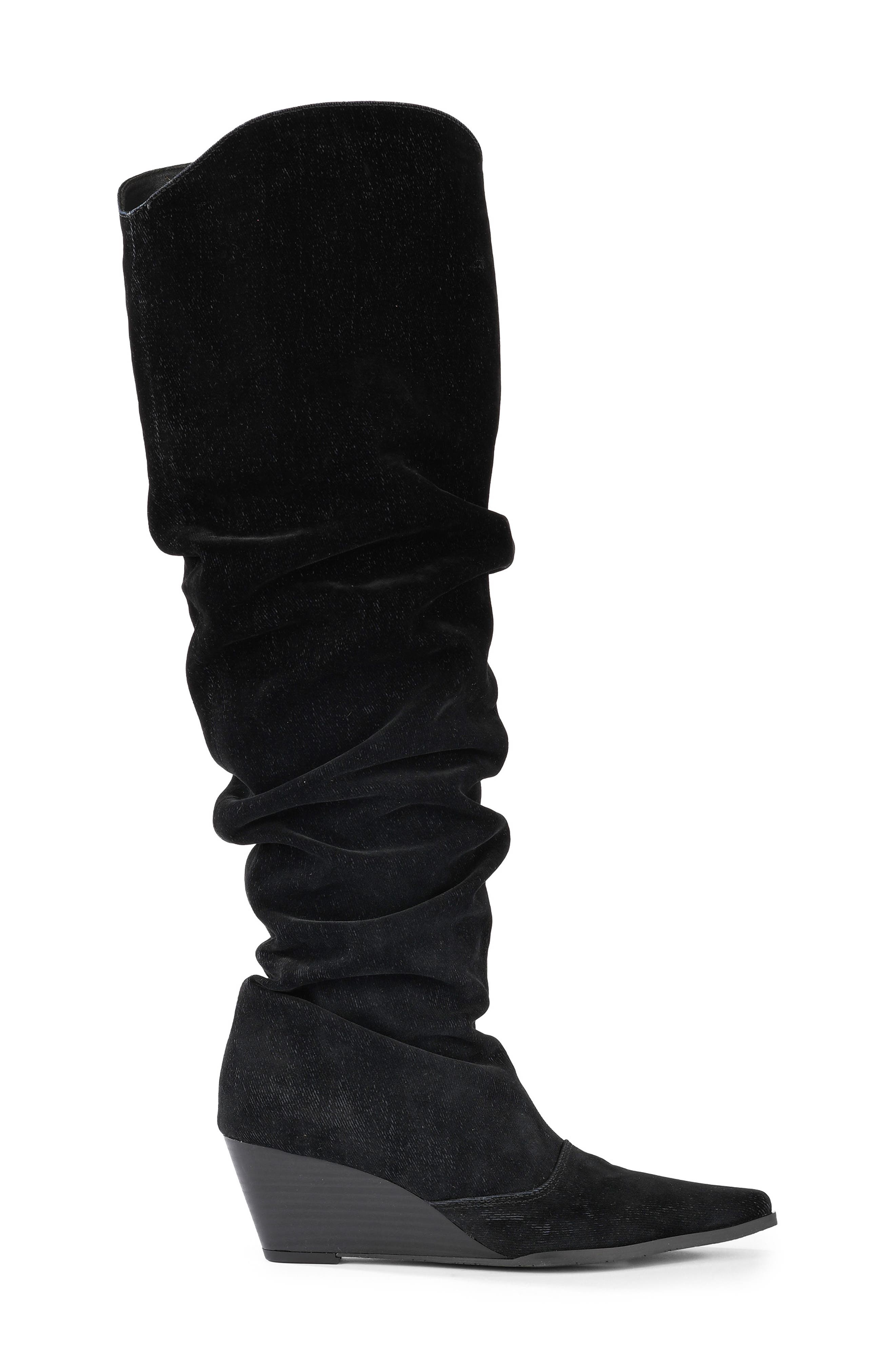 Westlake Knee High Slouch Boot, Alternate, color, BLACK