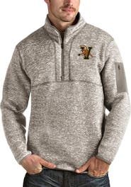 ANTIGUA Men's Antigua Oatmeal Vermont Catamounts Fortune Half-Zip Pullover Jacket