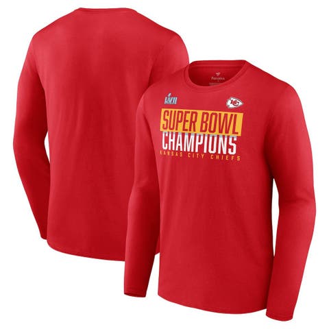 Men's Fanatics Branded Red Kansas City Chiefs Super Bowl LVII Champions Big & Tall Foam Finger Long Sleeve T-Shirt