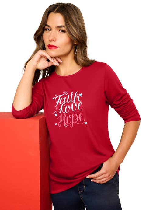 Plus Size Graphic Long Sleeve Tee