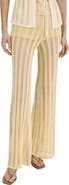 MANGO Open Knit Wide Leg Pants