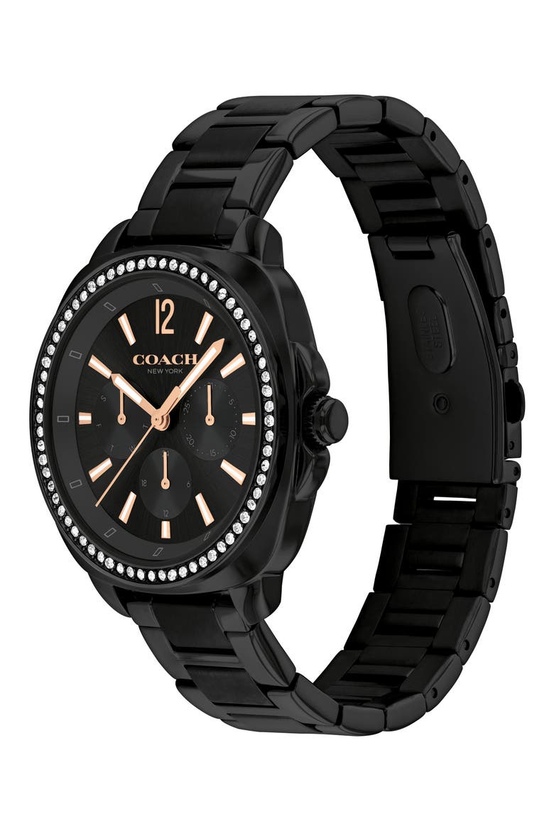 Kitt Bracelet Watch, 38mm, Alternate, color, BLACK