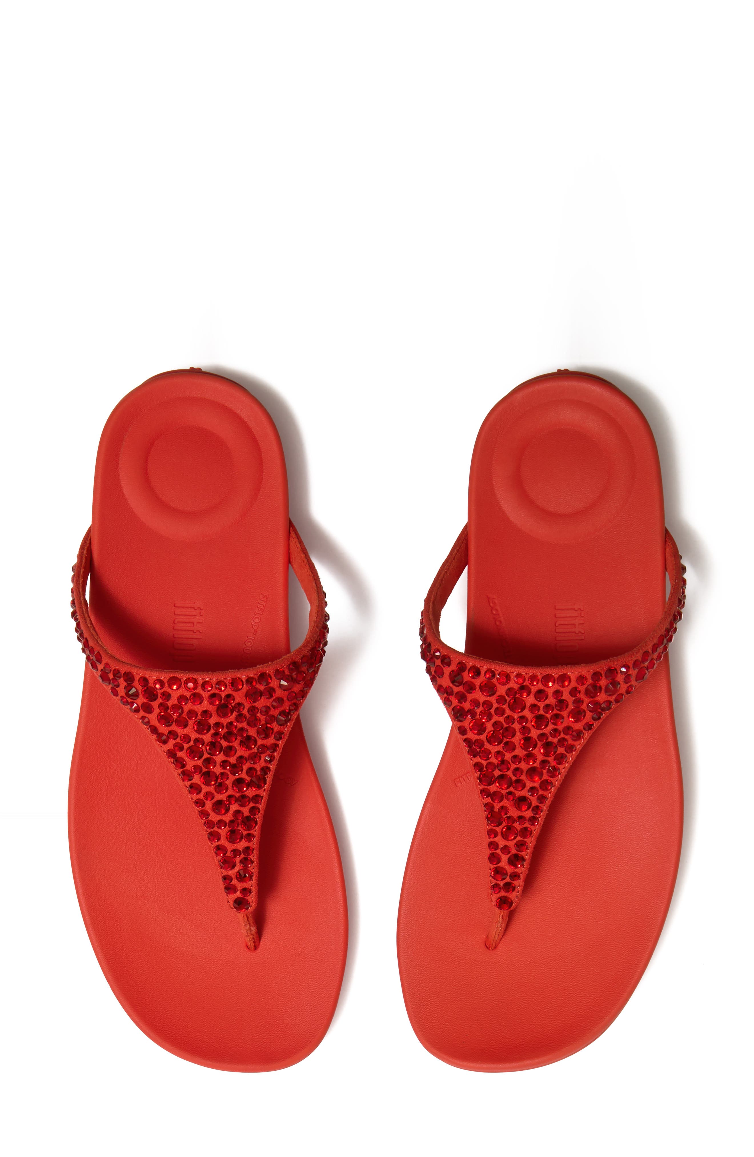 Solay Mixed Crystal Flip Flop, Alternate, color, CHERRY TOMATO