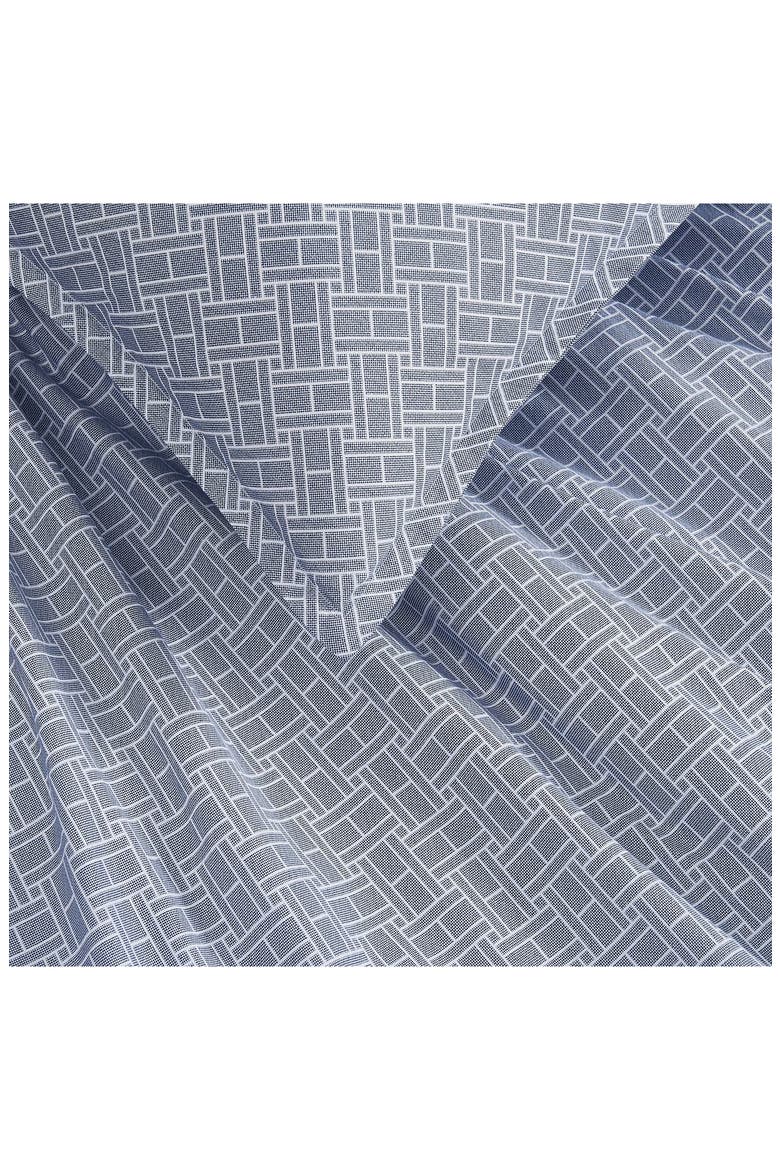 Trellis Flag Duvet Cover & Shams Set, Alternate, color, YALE BLUE/ YALE BLUE