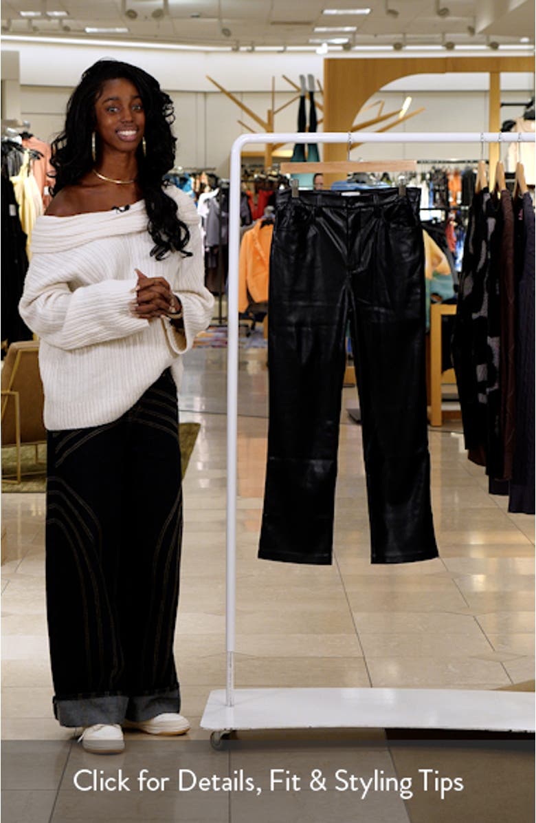 Lyra Slim Ankle Faux Leather Pants, sales video thumbnail