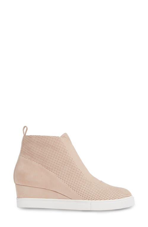 Shop Linea Paolo Anna Wedge Sneaker In Light Pink Suede