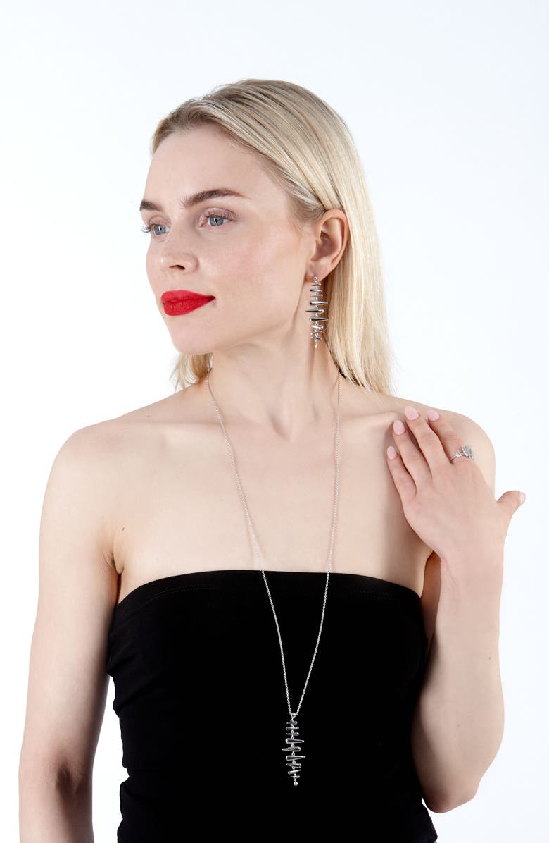 Lucy Quartermaine Shard Statement Drop Earrings, Alternate, color, Sterling Silver