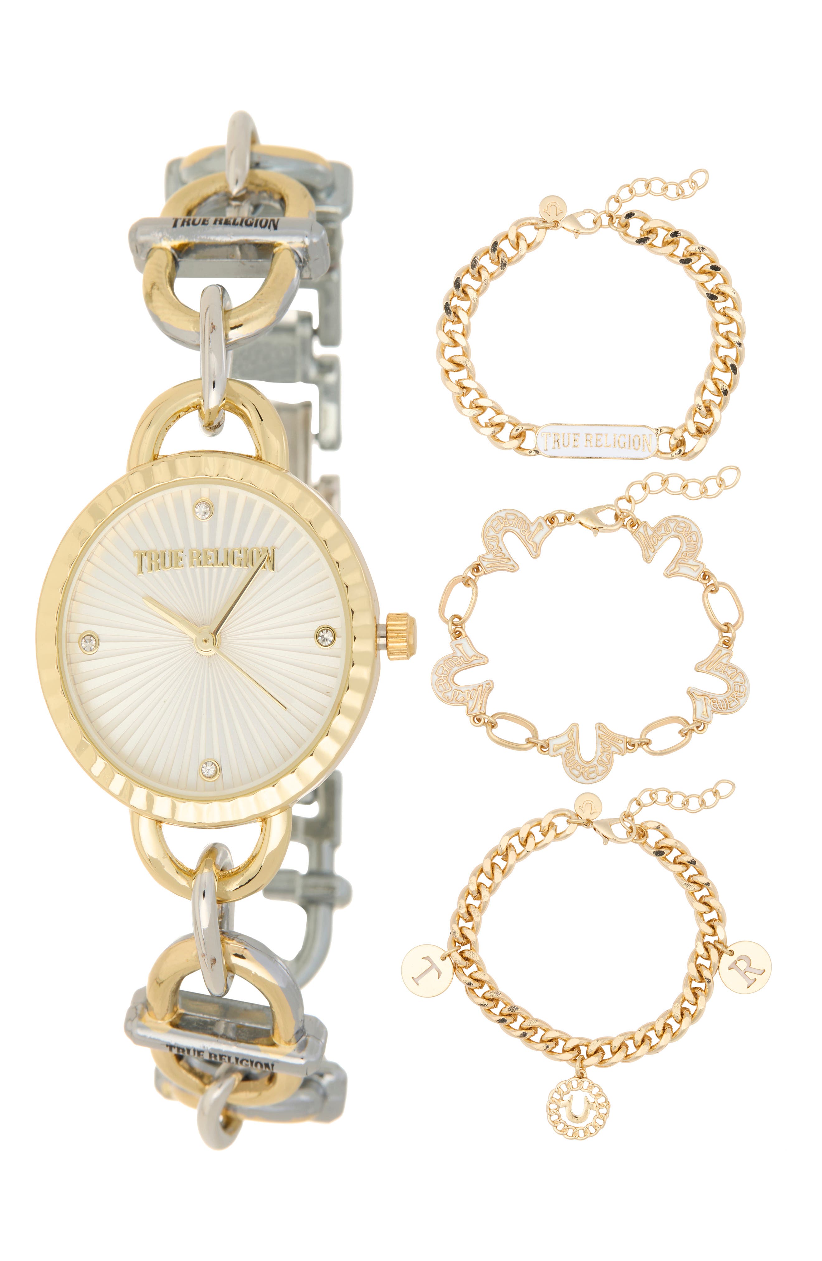 True Religion Two-Tone Bracelet Watch, 27mm