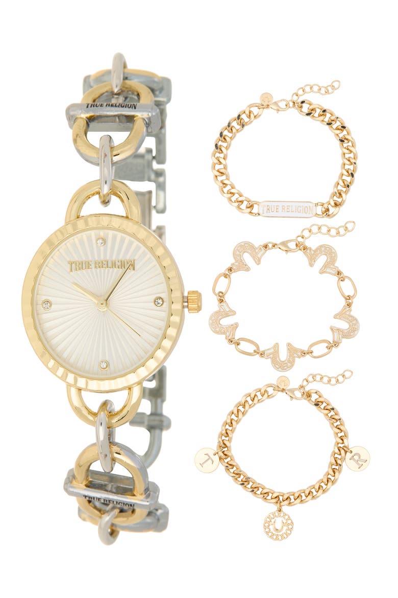 Two-Tone Bracelet Watch, 27mm, Main, color, TWO TONE