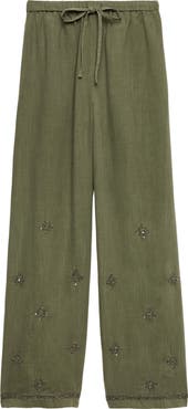 PER UNA BY M&S Wide Leg Embellished Pants
