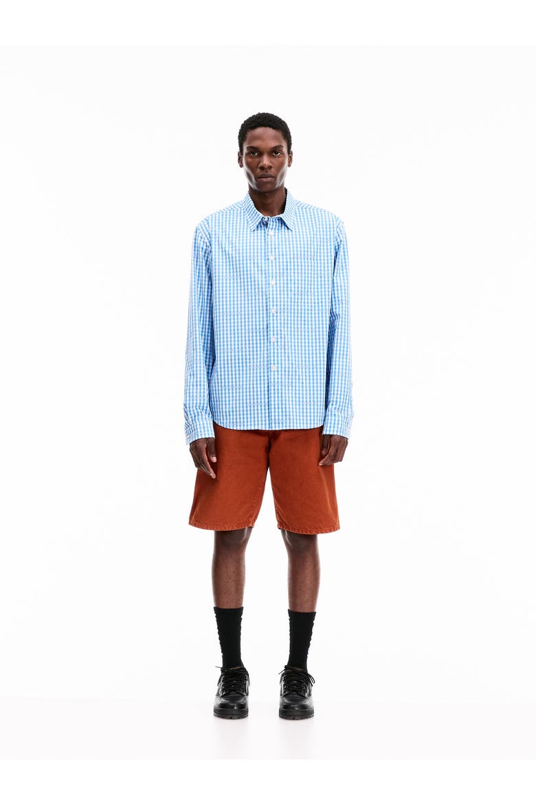 Micro Plaid Shirt, Alternate, color, Blue