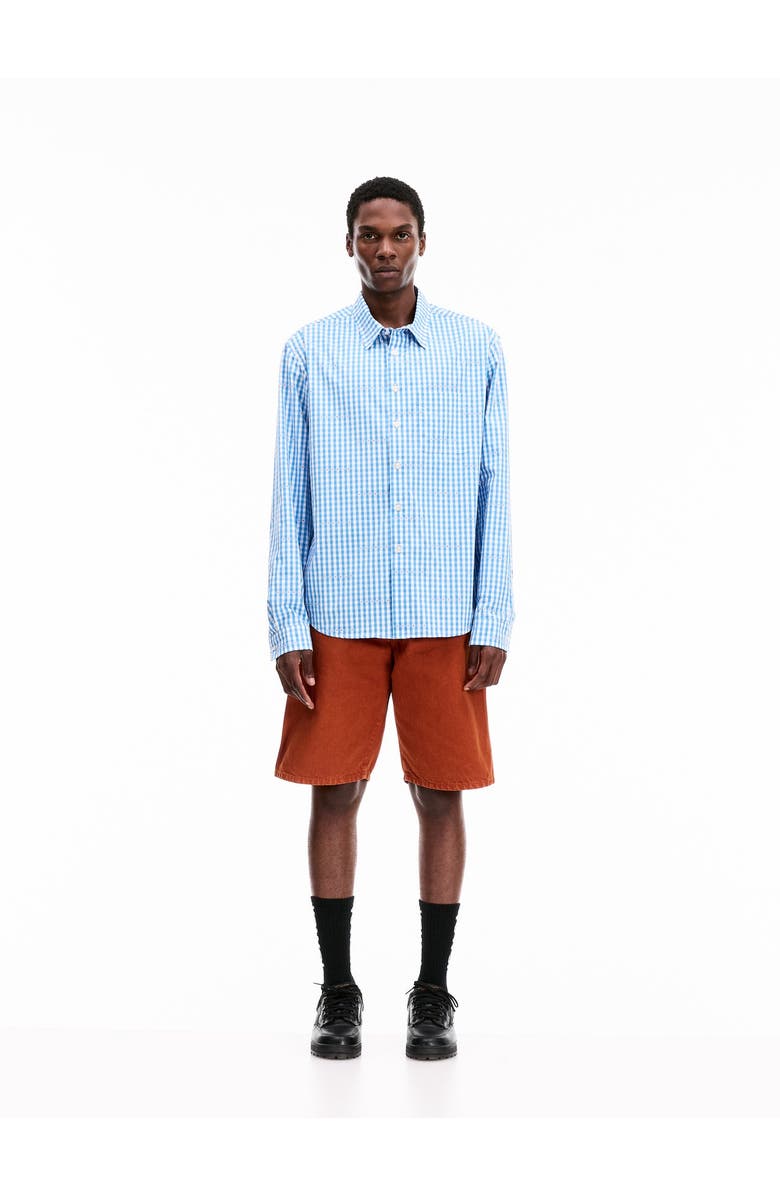 vowels Micro Plaid Shirt, Alternate, color, Blue