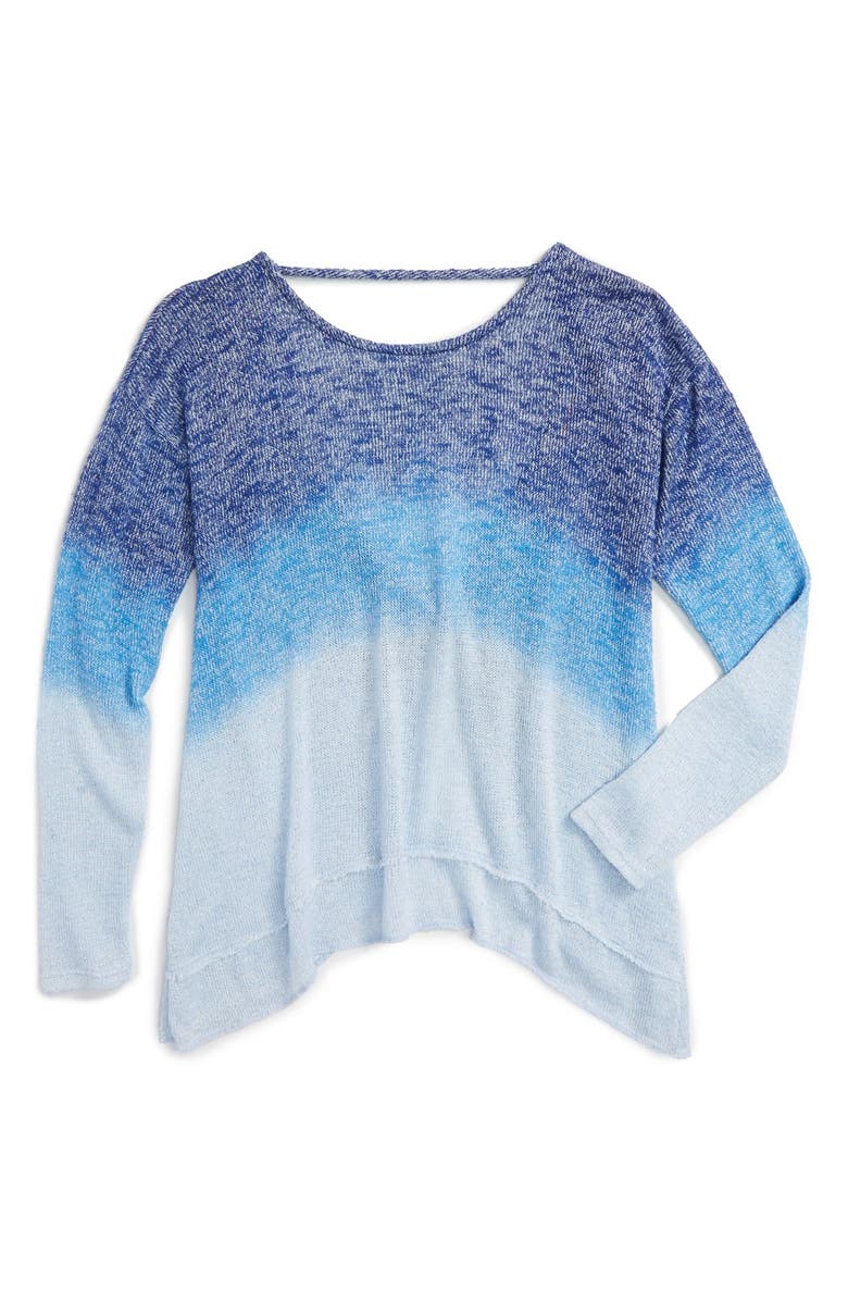 Vintage Havana Open Twist Back Ombré Sweater, Main, color, 