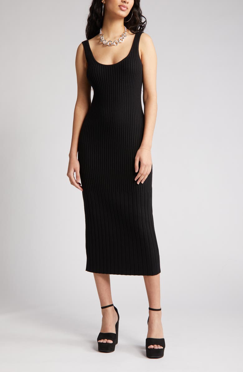Open Edit Ribbed Sweater Tank Dress, Alternate, color,