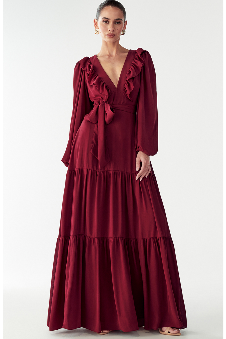 Allie Maxi Dress, Main, color, Burgundy