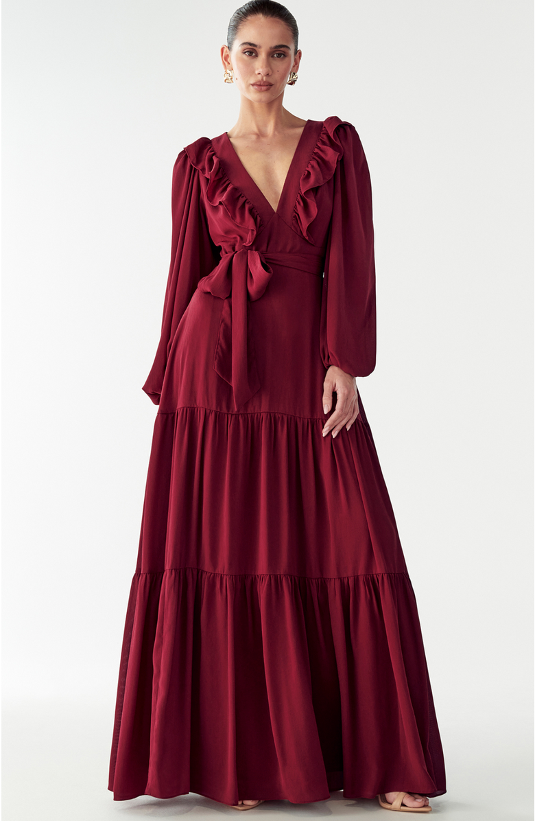 WILLA Allie Maxi Dress, Main, color, Burgundy
