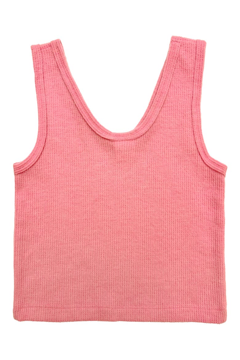 Kids' Supersoft Waffle Tank, Alternate, color, BUBBLE GUM