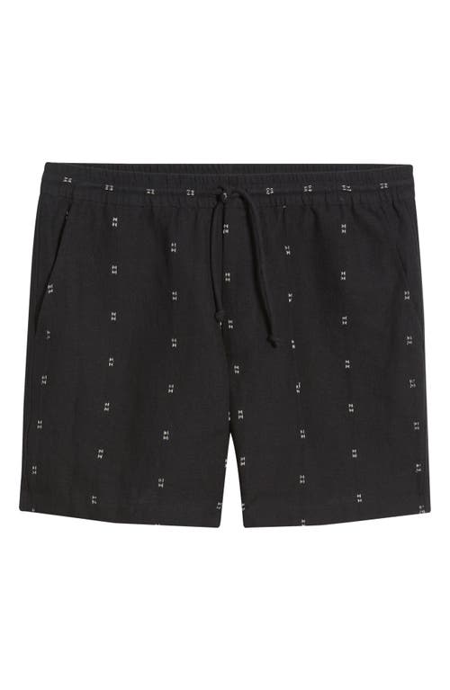 Rag & Bone Elastic Drawstring Waist Shorts In Black