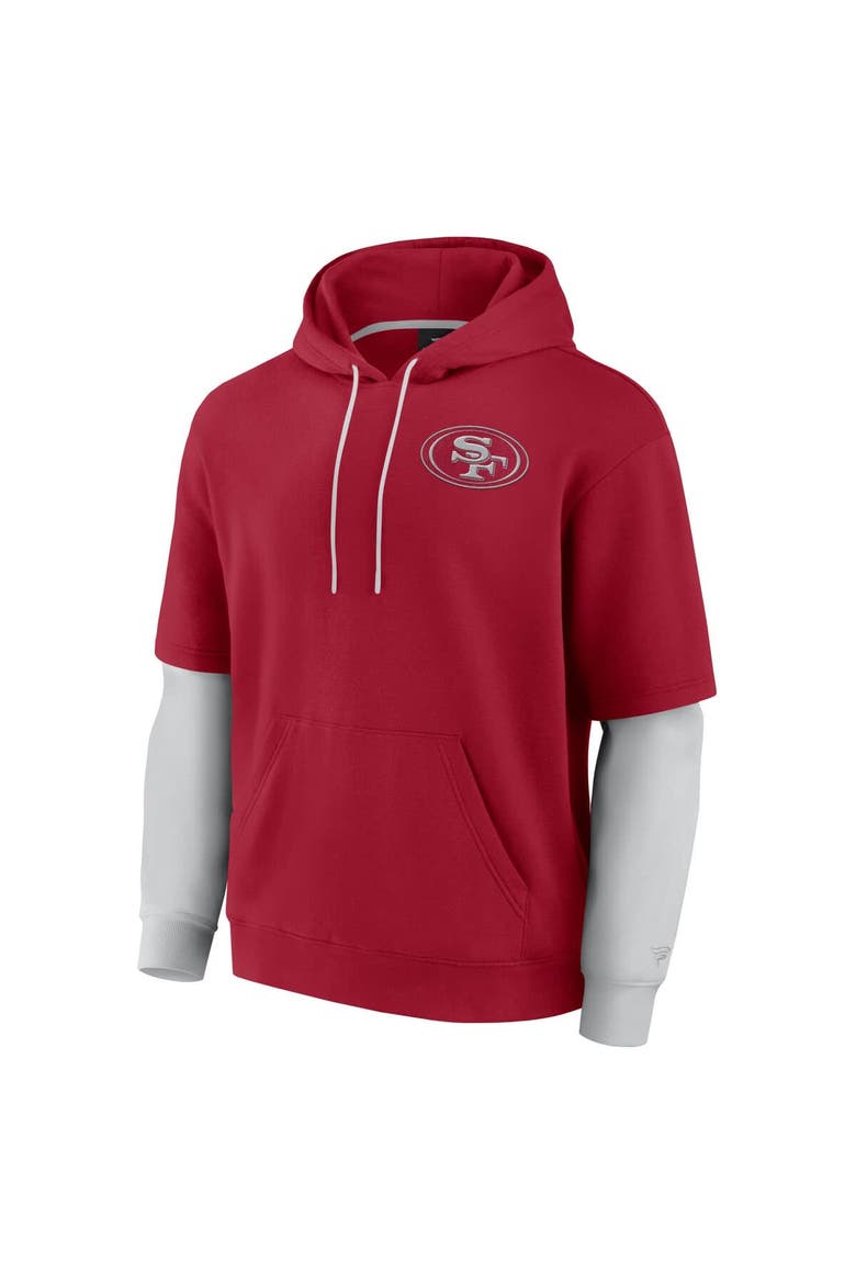 Unisex Fanatics  Scarlet San Francisco 49ers Sleek Elements Pullover Hoodie, Alternate, color, Scarlet