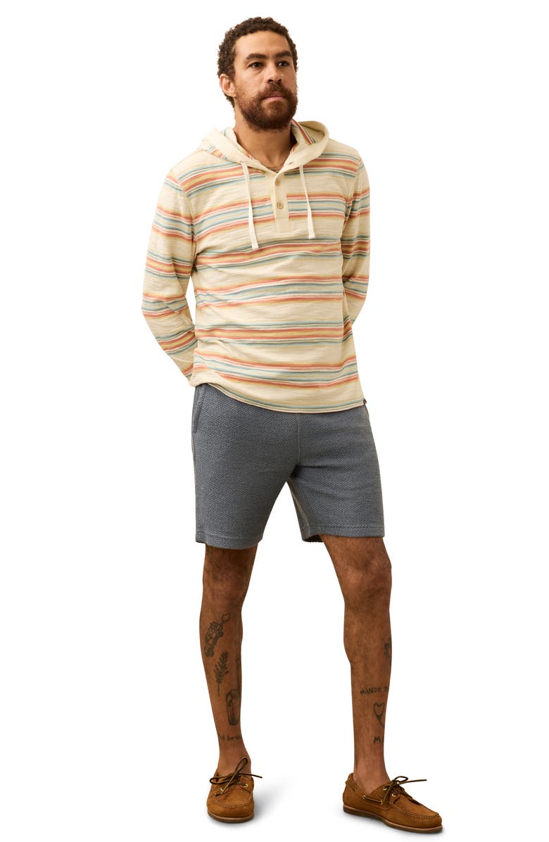 Faherty Sunwashed Organic Cotton Slub Hoodie, Alternate, color, Daybreak Ombre