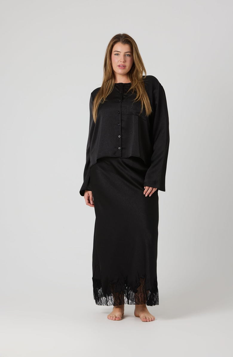 By Tess Collection Olivia Skirt, Alternate, color, Black