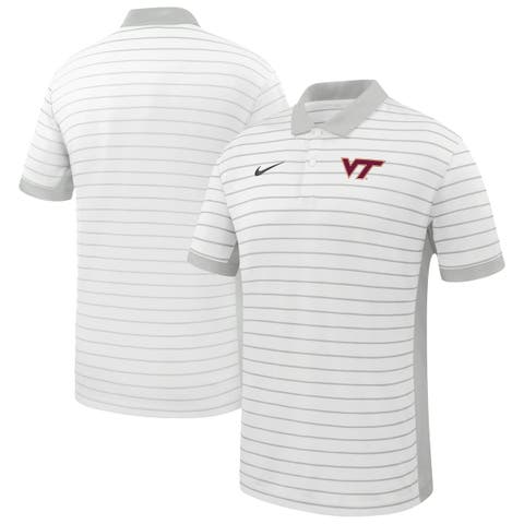 Men's Nike White Virginia Tech Hokies Victory Stripe Dri-FIT Polo