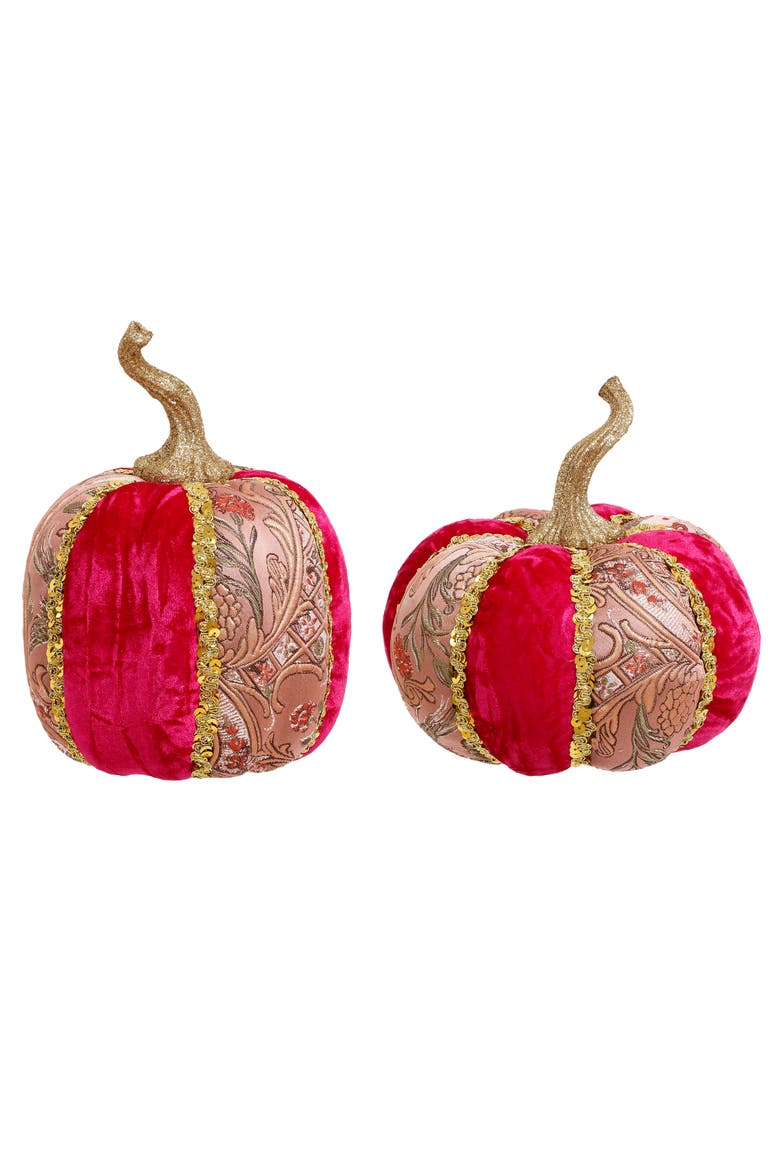 Velvet Pumpkin Damask, Set of 2, Main, color, Fuschia