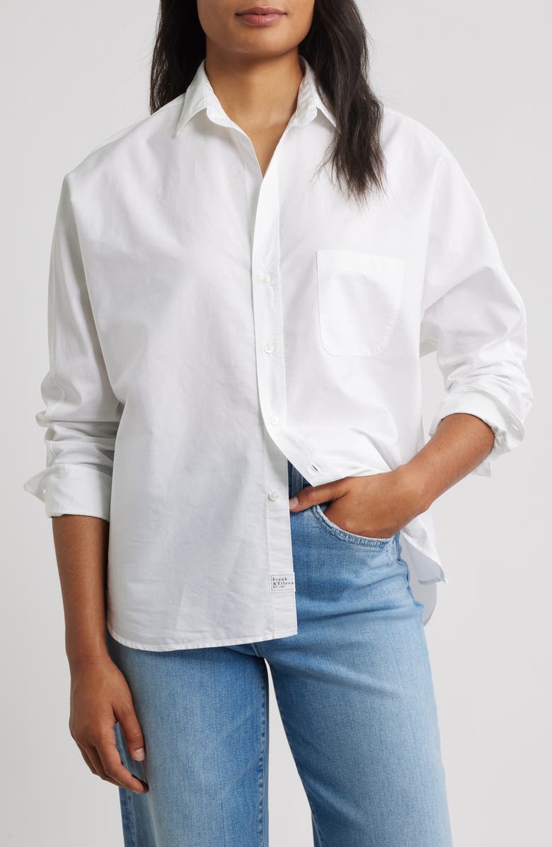 Frank & Eileen Continuous Button-Up Shirt, Main, color, Whtd