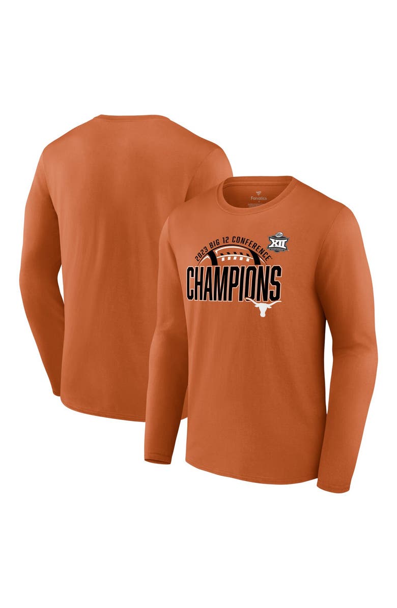 FANATICS Men's Fanatics Branded  Texas Orange Texas Longhorns 2023 Big 12 Football Conference Champions Long Sleeve T-Shirt, Main, color, 