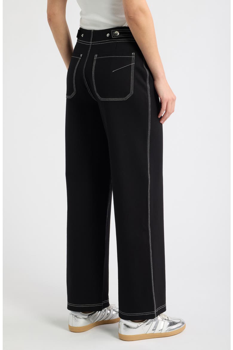 Patch Pocket Straight Leg Jeans, Alternate, color, BLACK