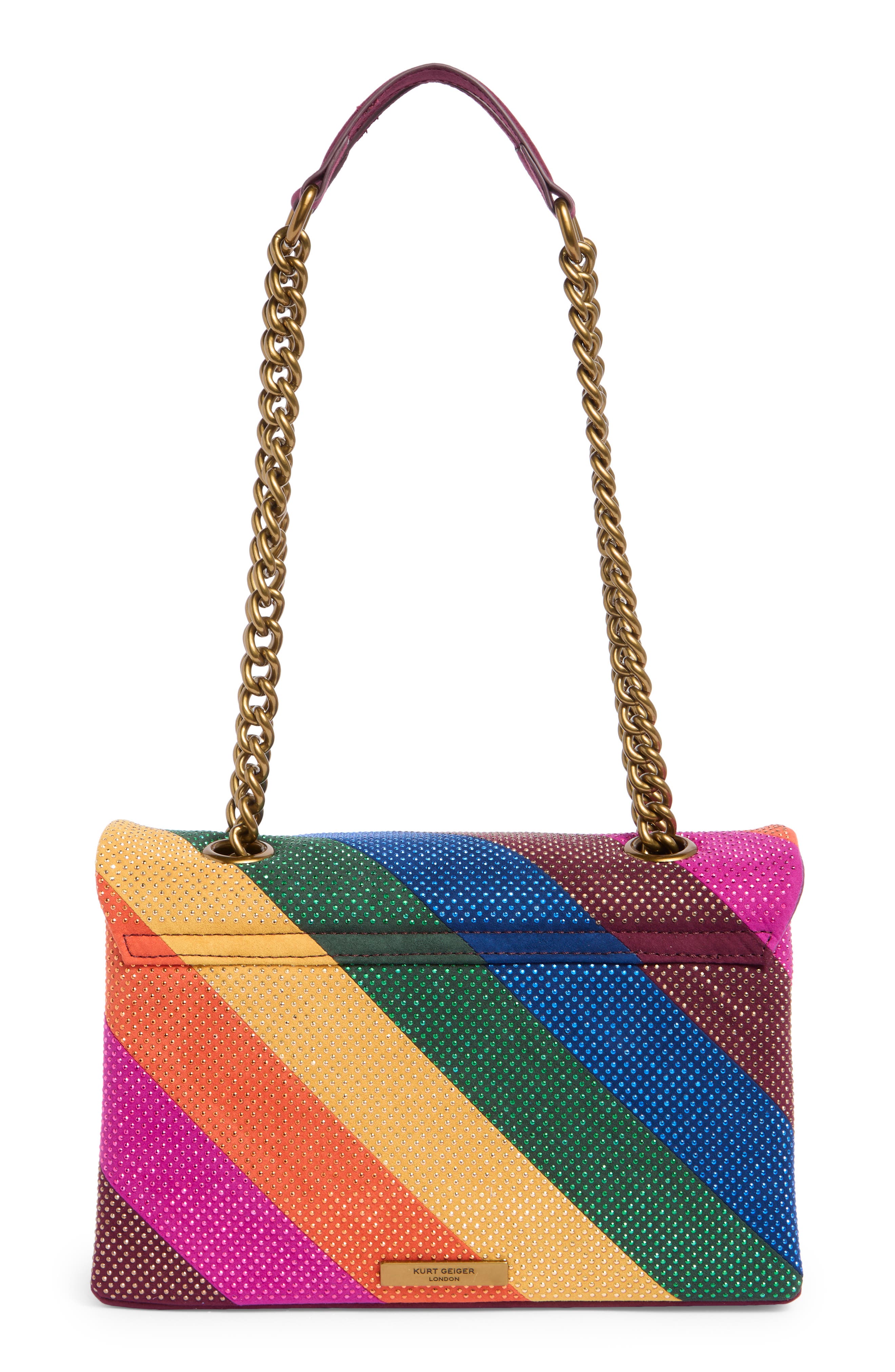 Kurt Geiger London Kensington Stripe Convertible Shoulder Bag, Alternate, color, 