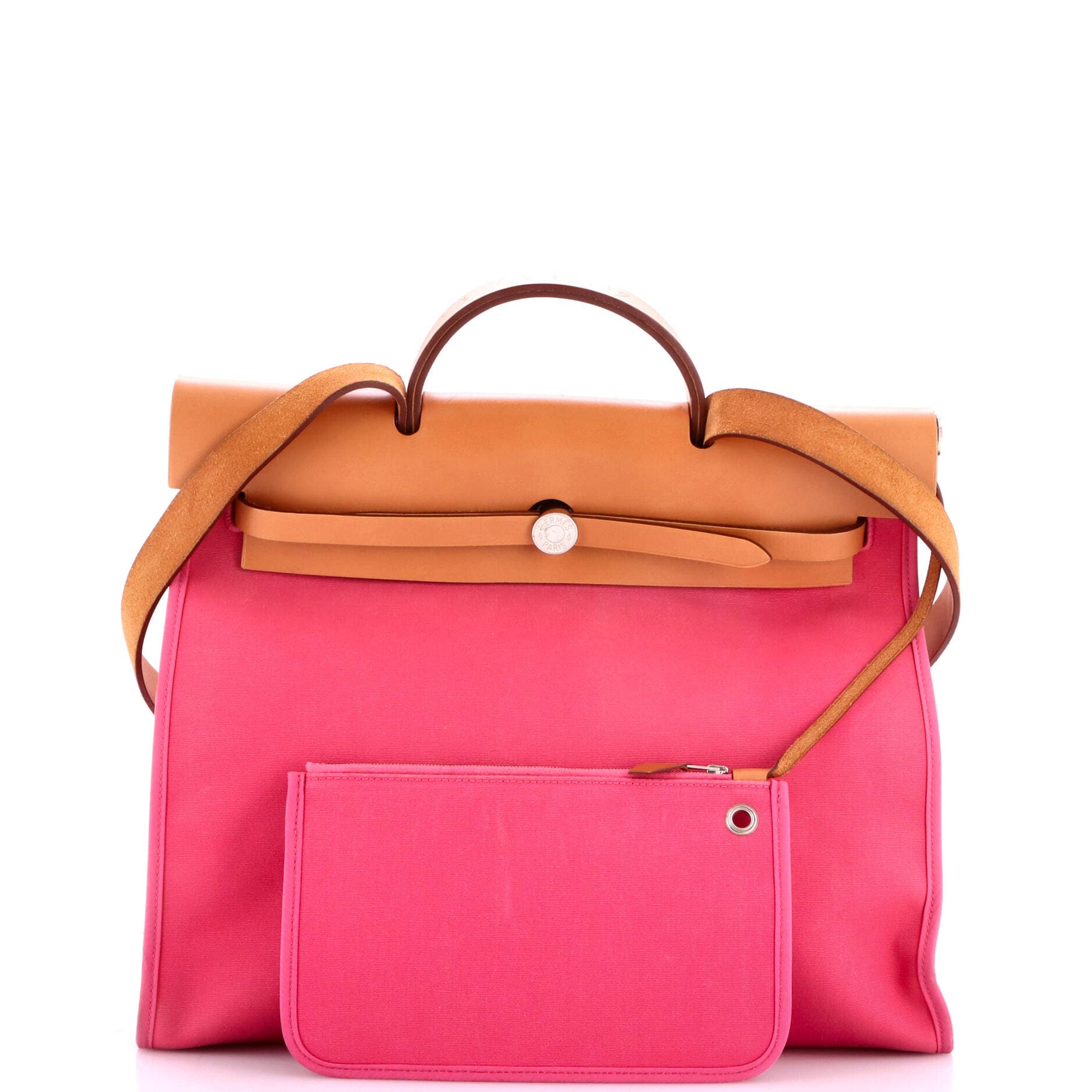 Herbag Zip Leather and Toile 39, Alternate, color, Pink