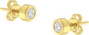 Haus of Brilliance 10K Gold 1/4 Ct Diamond Bezel Stud Earrings