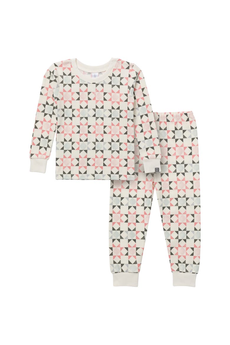 Hacci Sung Fit Footless Pajama Set, Alternate, color, Shapes