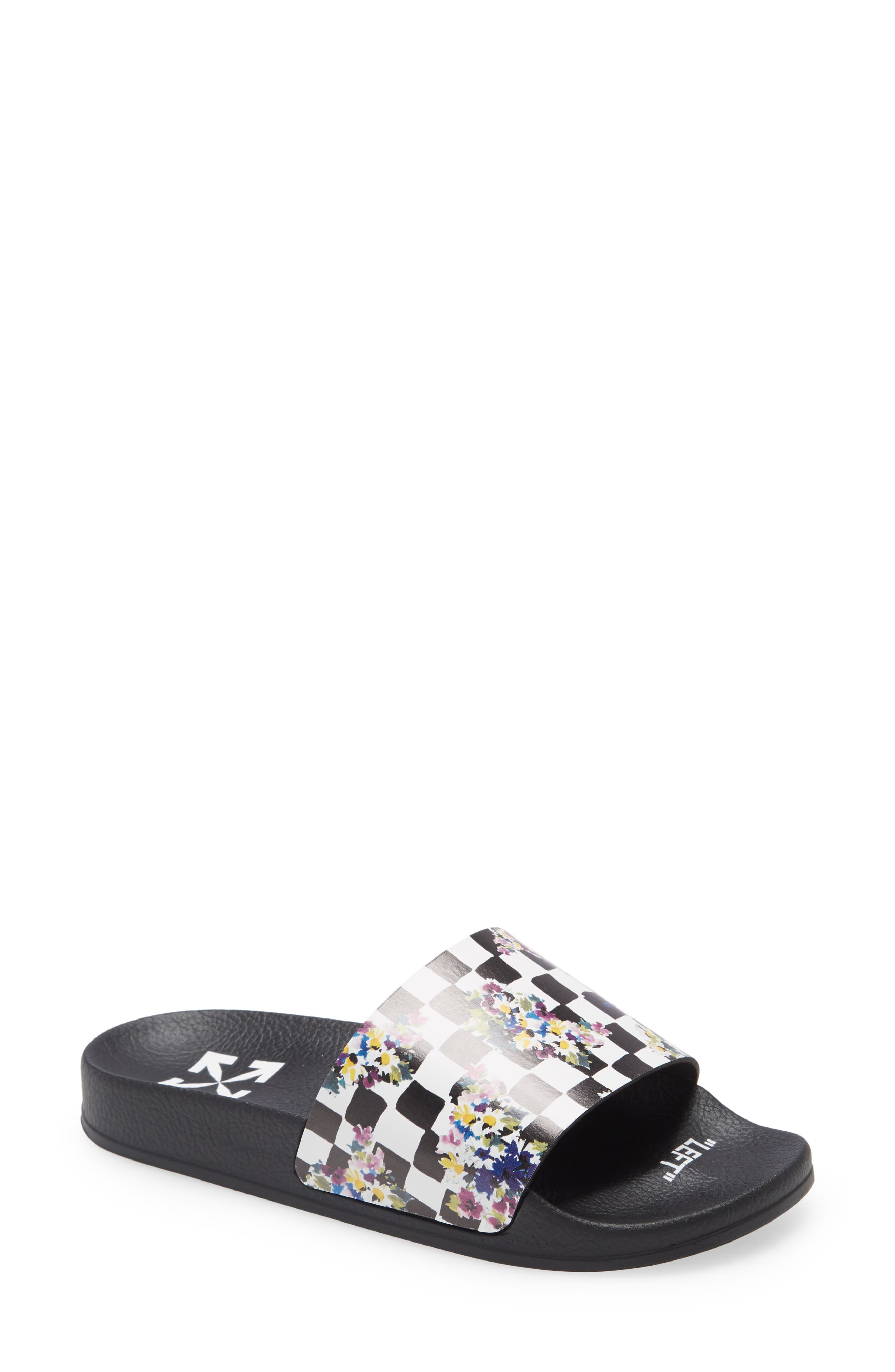 Off-White Logo Slide Sandal, Main, color, 