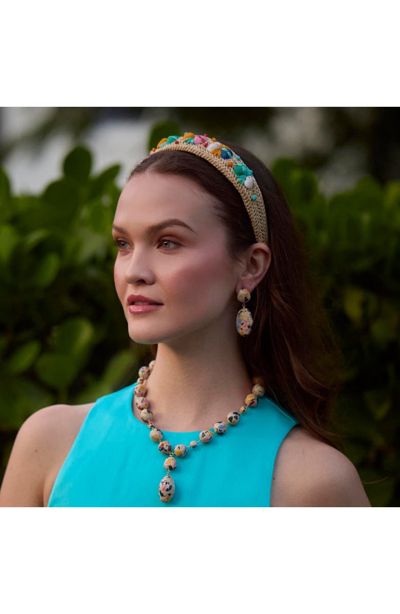 Lele Sadoughi Charlotte Seashell Headband, Alternate, color, Shoreline
