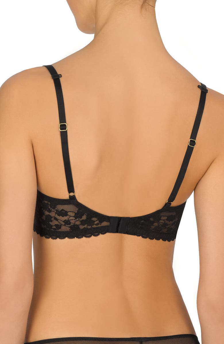 Natori Cherry Blossom Convertible Underwire Bra, Alternate, color, Black