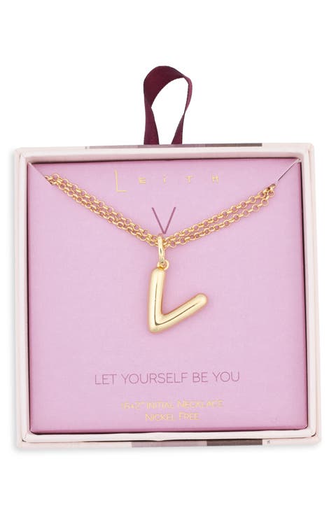 Lowercase Initial Bubble Pendant Necklace