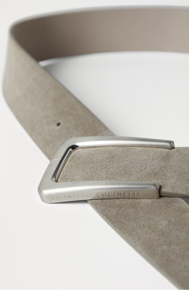 Brunello Cucinelli Suede calfskin belt, Alternate, color,