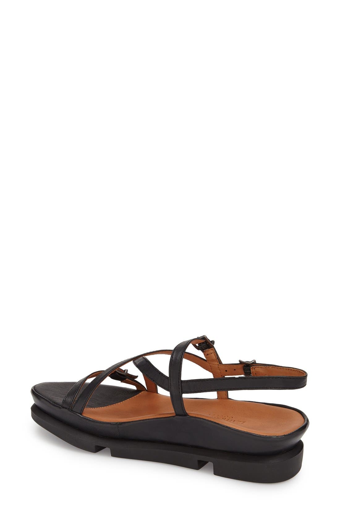 'Verdun' Crisscross Sandal, Alternate, color, BLACK LEATHER
